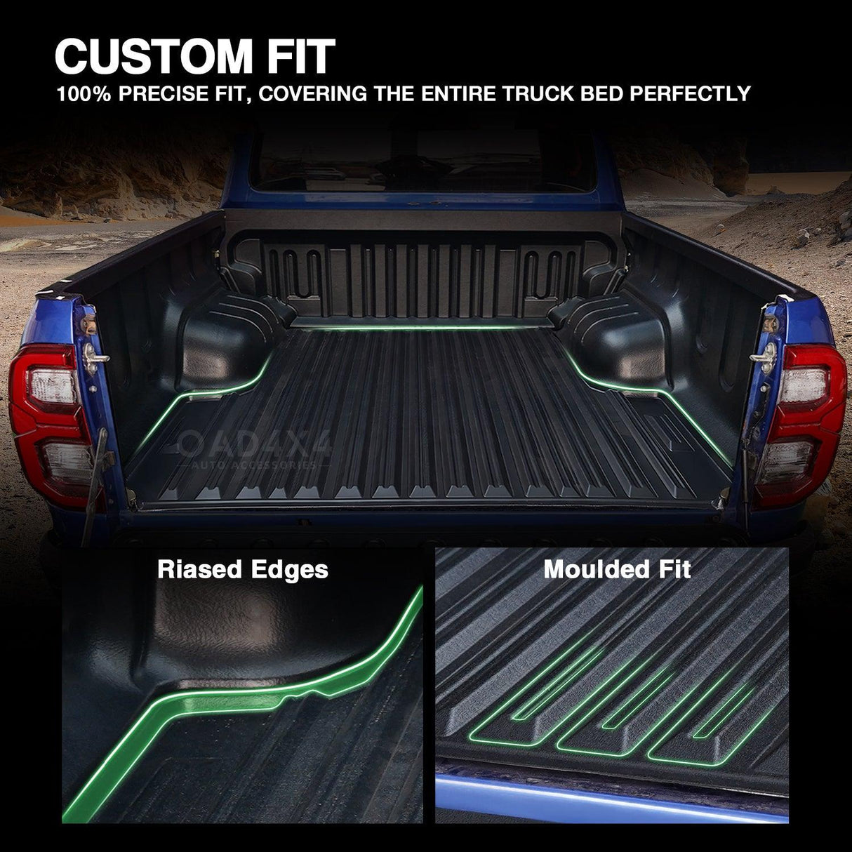 Ute Mat for Volkswagen Amarok Next-Gen Dual Cab NF Series 2023-Onwards with Factory Plastic Tub Liner