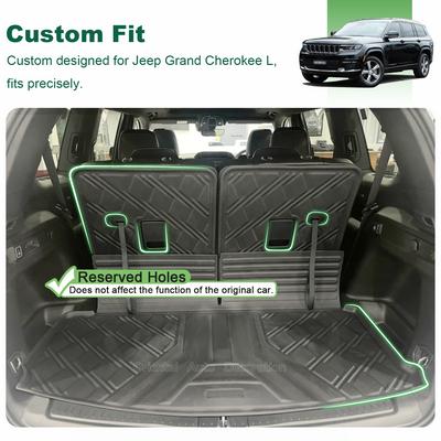3D TPE 3pcs Detachable Cargo Mat for Jeep Grand Cherokee L WL series 7 Seats 2021-Onwards Trunk Mat Boot Liner