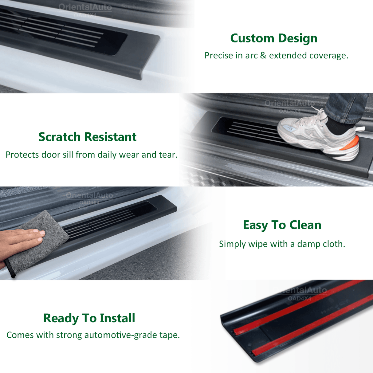 Injection Floor Mats & Door Sill Protector for Ford Ranger Dual Cab 2022-Onwards