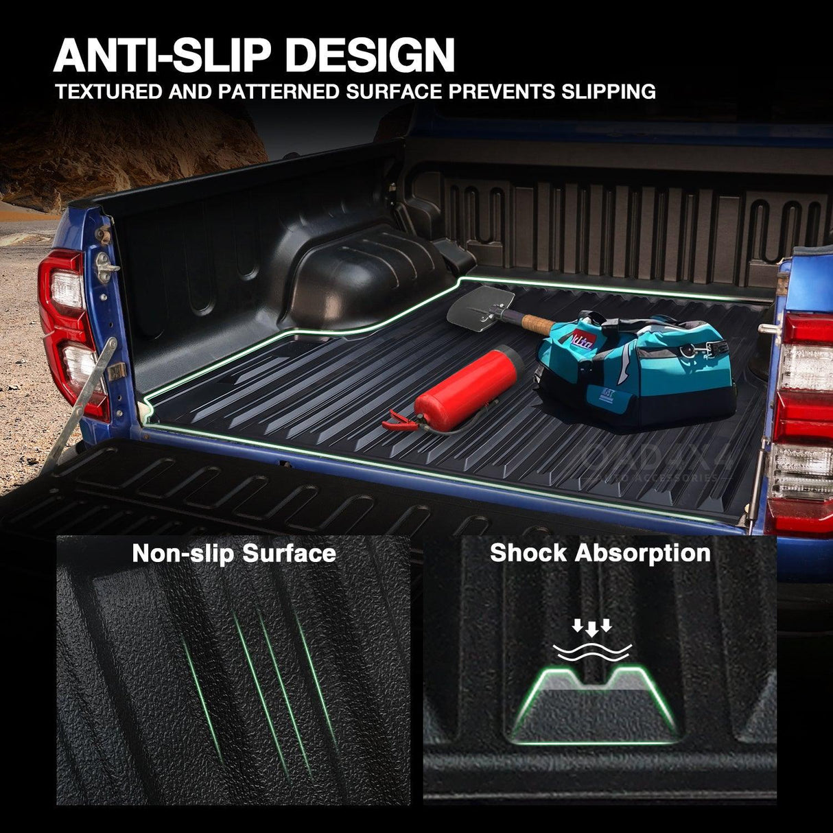 Ute Mat for Volkswagen Amarok Next-Gen Dual Cab NF Series 2023-Onwards with Factory Plastic Tub Liner