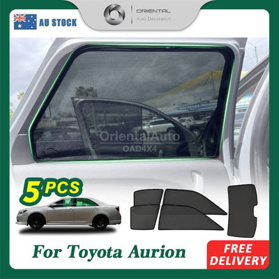 5PCS Magnetic Sun Shade for Toyota Aurion 2012-2017 Window Sun Shades UV Protection Mesh Cover