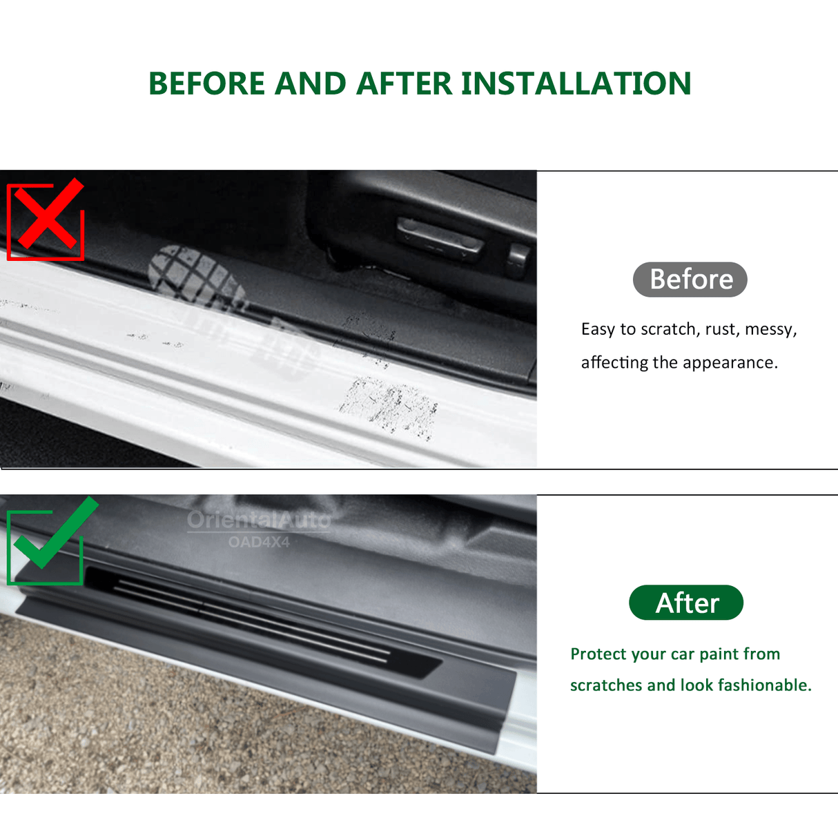 ABS Door Sill Protector for Toyota Fortuner 2015-Onwards