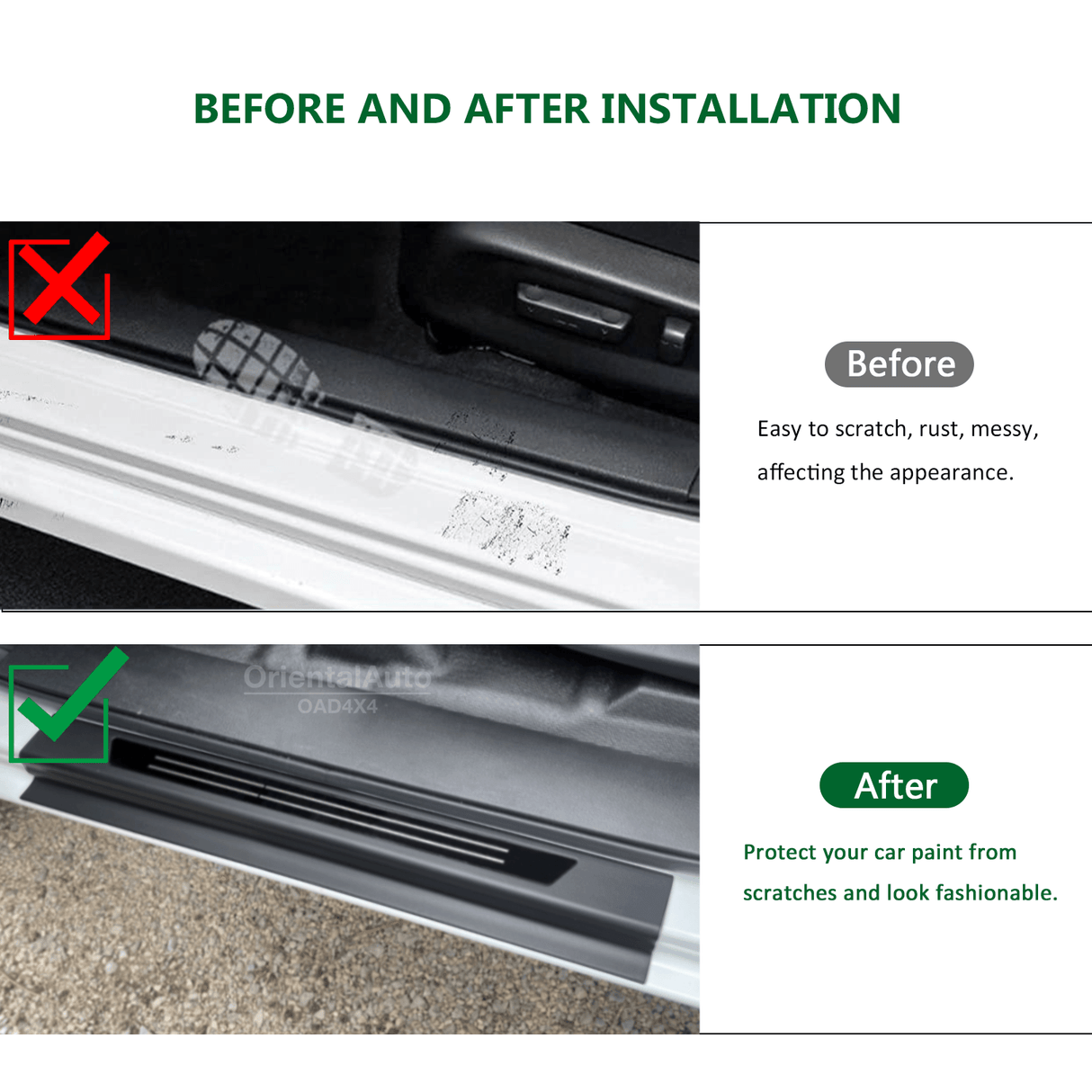 ABS Door Sill Protector for Nissan Navara NP300 Dual Cab