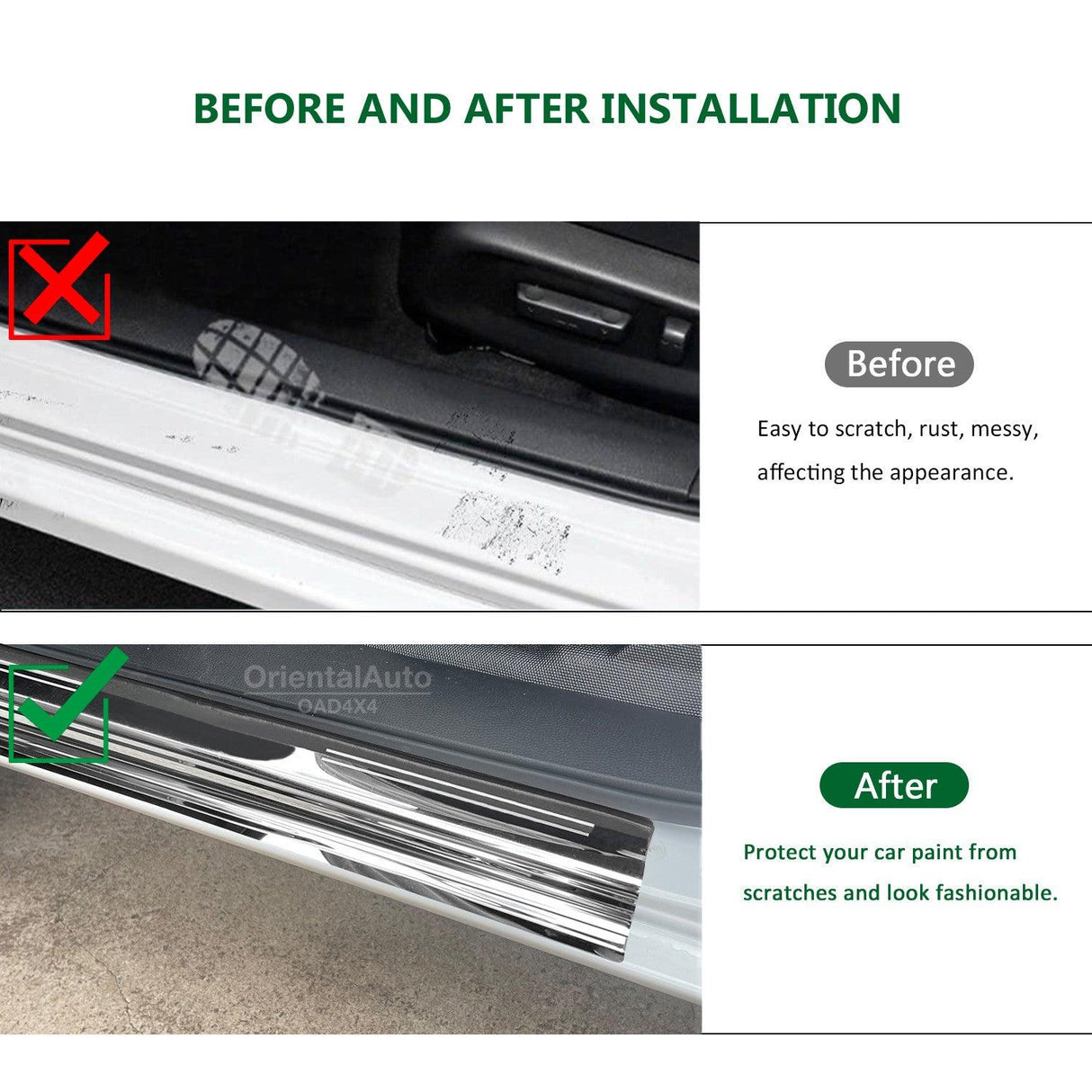 Stainless Door Sill Protector for Holden Colorado RG series Dual Cab 2012-2020