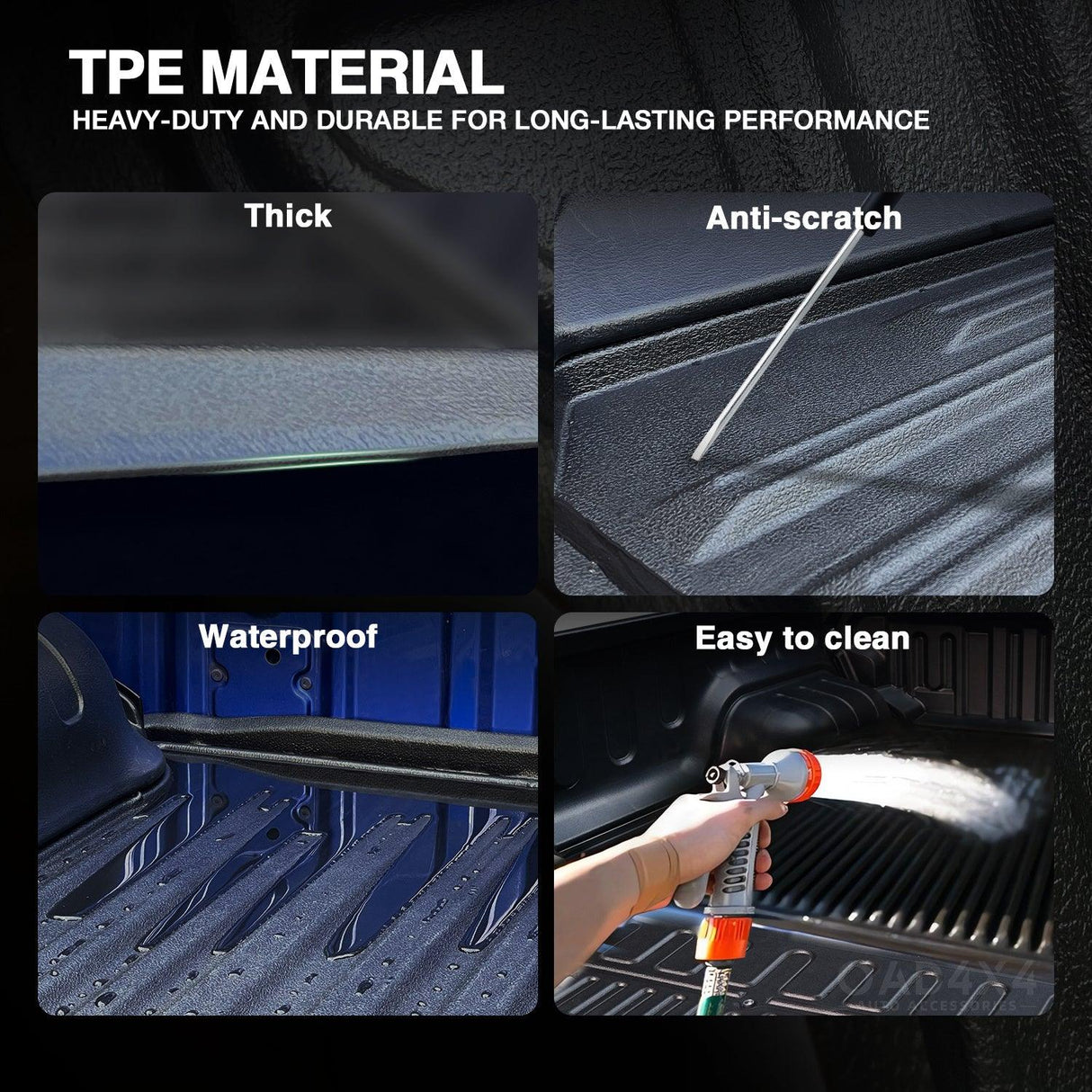 Ute Mat for Ford Ranger Dual Cab 2022-Onwards Fitted with Factory Plastic Tub Liner