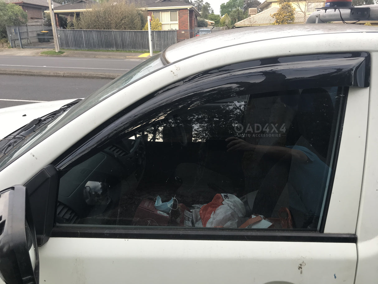 Bonnet Protector & Luxury Weathershields for Mitsubishi Triton ML MN Single Cab 2006-2015 with Extended Mirror 2PCS