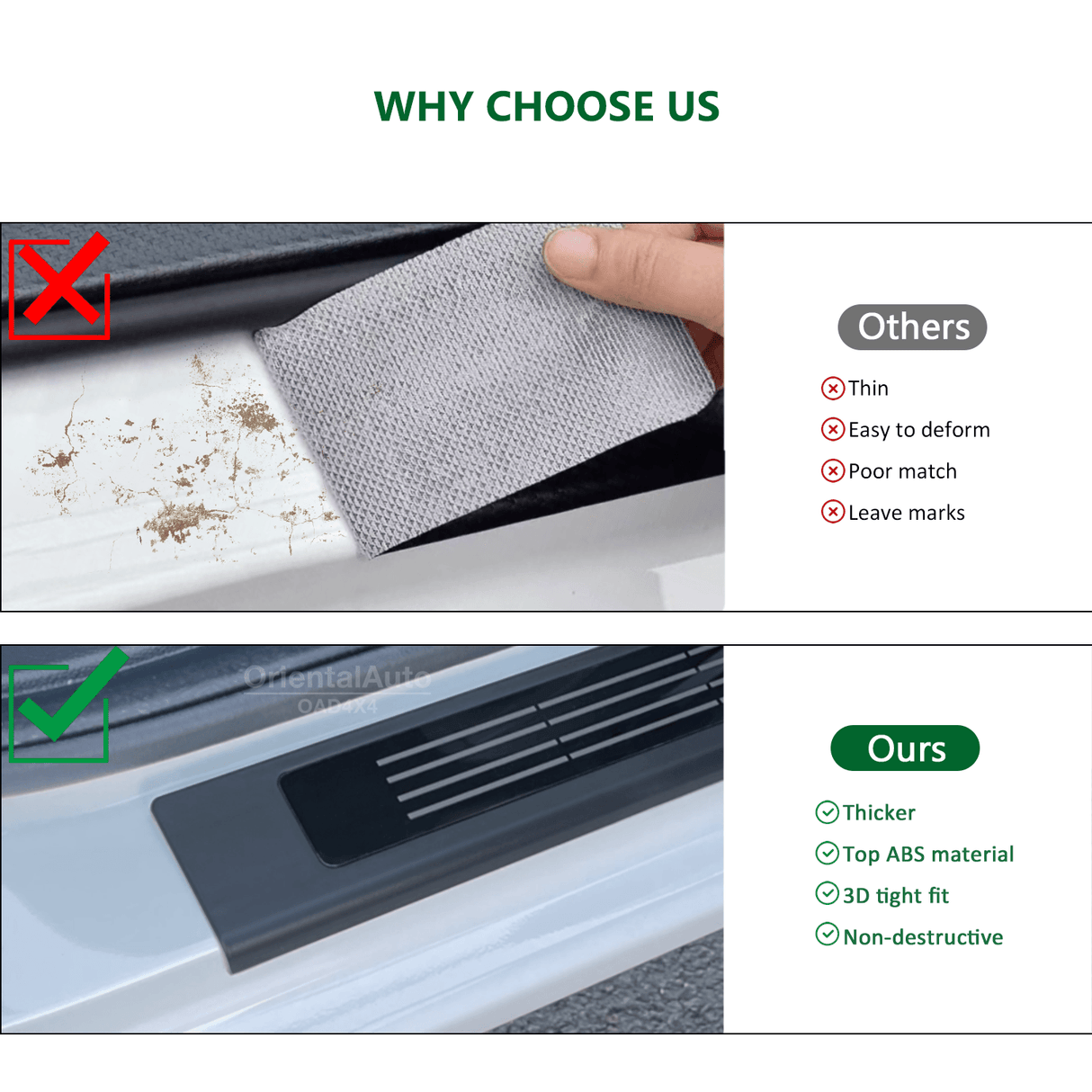 ABS Door Sill Protector for Volkswagen Amarok Next-Gen Dual Cab NF Series 2023-Onwards MY23