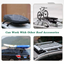 1 Pair Aluminum Silver Cross Bar Roof Racks Baggage Holder for Mercedes-Benz GLC-Class X253 2015-2022 Clamp in Flush Rail