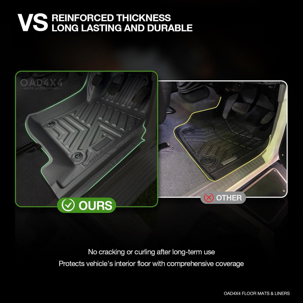 5D TPE Car Floor Mats for Toyota Land Cruiser 78 Series Troopcarrier 2012-Onwards