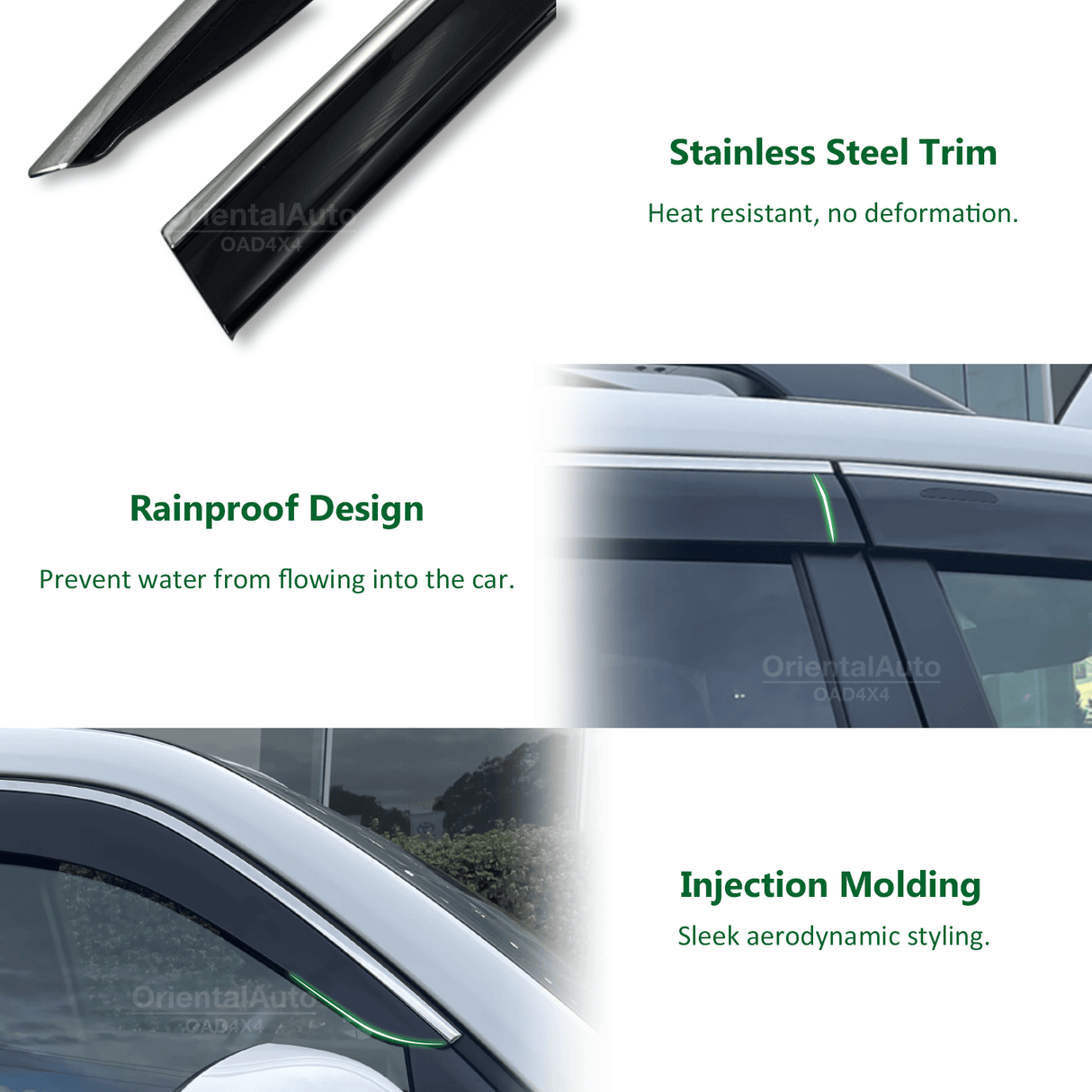 Stainless Edge Weather Shields for Haval H6 B01 Series 2021-Onwards 6PCS