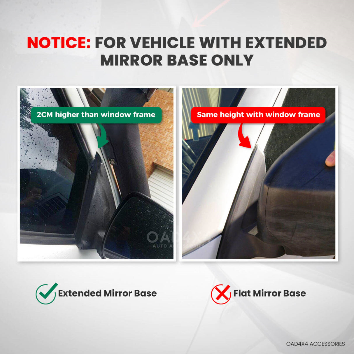 Luxury Weather Shields for Mitsubishi Triton Single Cab 2006-2015 with Extended Mirror 2PCS
