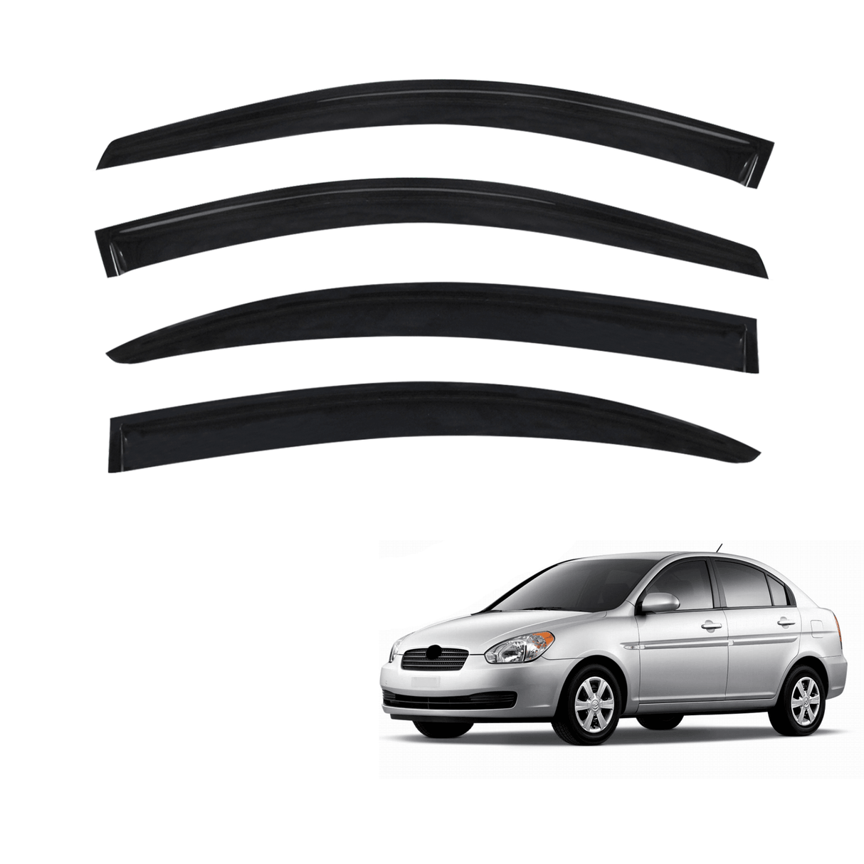 Weather Shields for Hyundai Accent Sedan MC 2006-2008