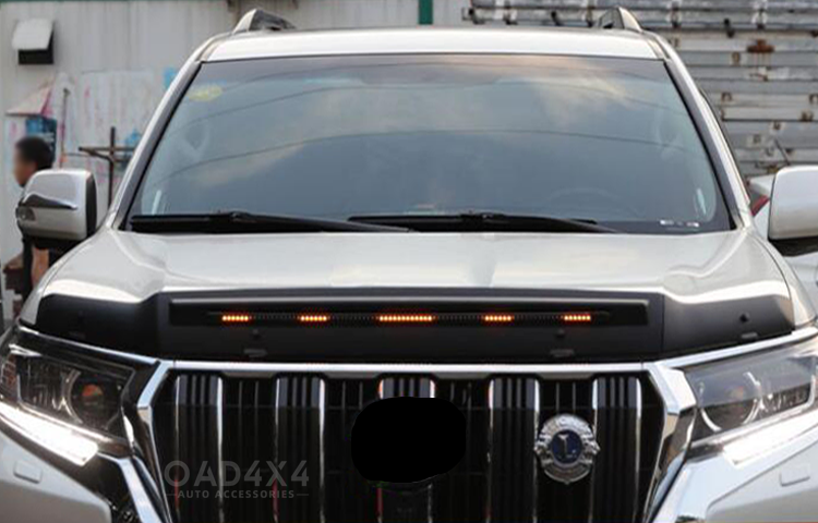 Bonnet Protector with LED Lights for Toyota Land Cruiser Prado 150 2018-2024