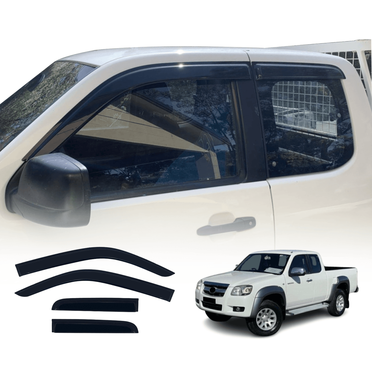 Luxury Weather Shields for Mazda BT50 BT-50 Extra Cab UN 2006-2011