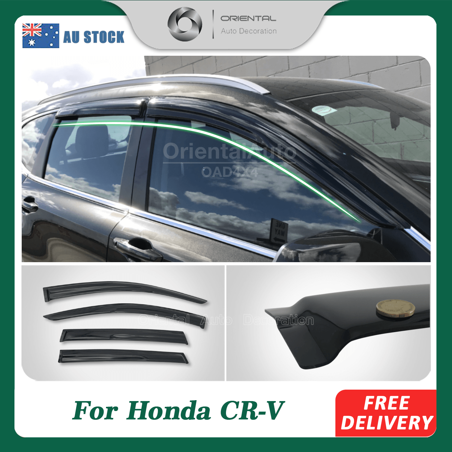 Premium Weathershields Weather Shields Window Visor For Honda CRV CRV