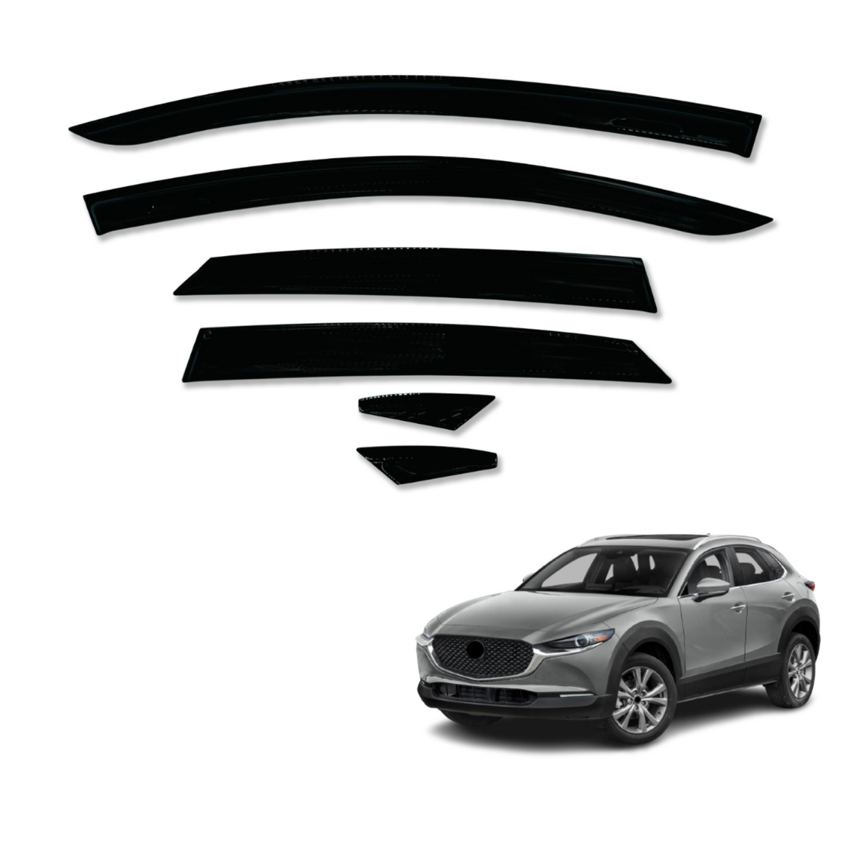 Luxury Weather Shields for Mazda CX-30 CX30 DM Series 2019-Onwards 6pcs