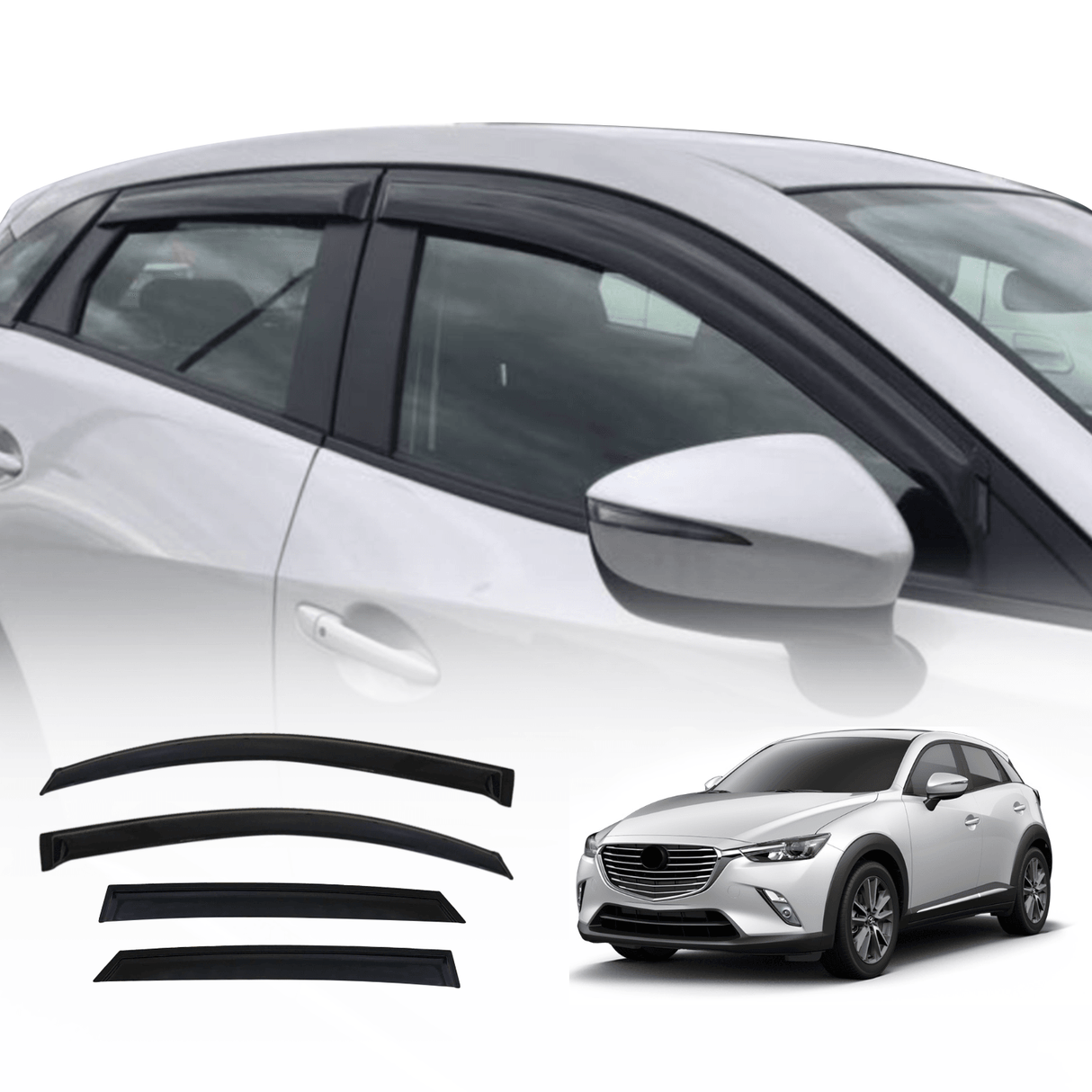 Luxury Weather Shields for Mazda CX3 CX-3 2015-Onwards