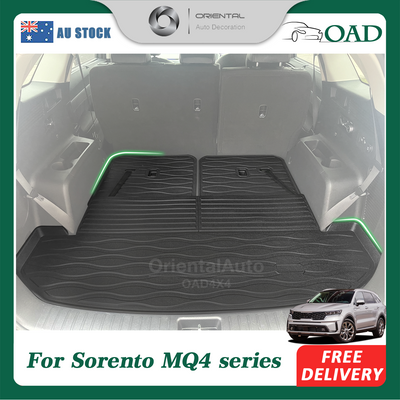 3D TPE Detachable Boot Mat for KIA Sorento MQ4 2020-Onwards 3pcs Cargo Mat Trunk Mat