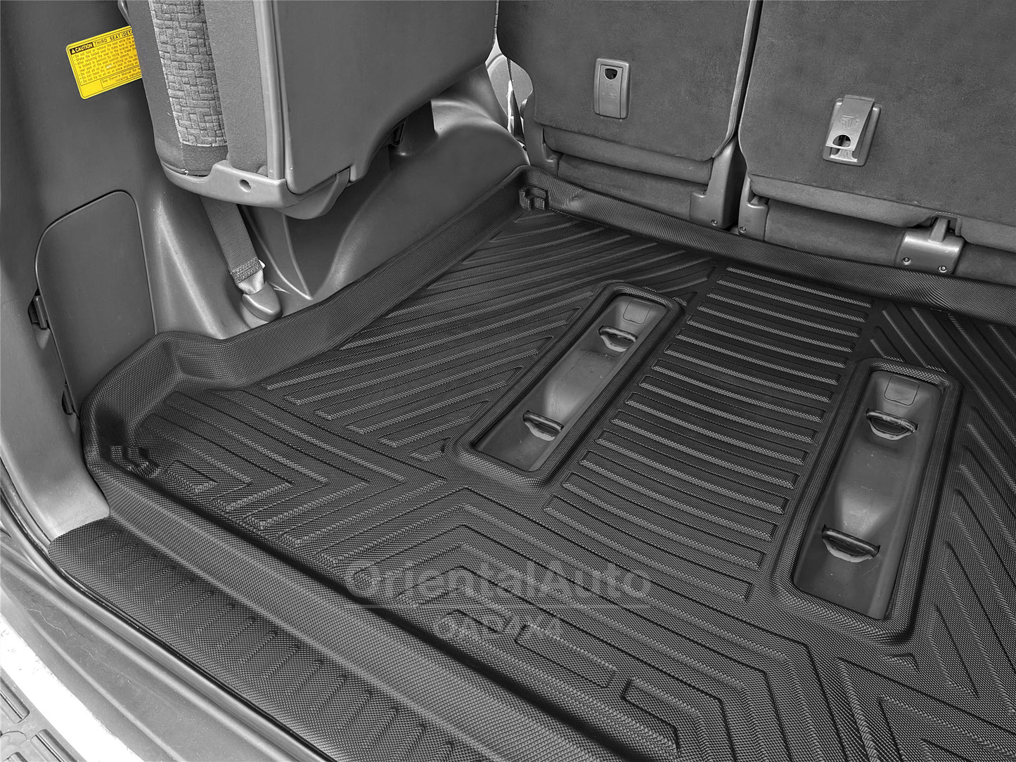 Luxury Weathershields & 3D TPE Cargo Mat for Toyota Prado 120 2003-2009 Weathershields Window Visor Boot Mat with Inner Rear Step Panel Covered