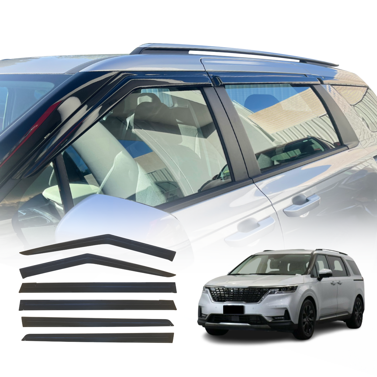 Luxury Weather Shields for KIA Carnival KA4 Series 2020-Onwards 6PCS