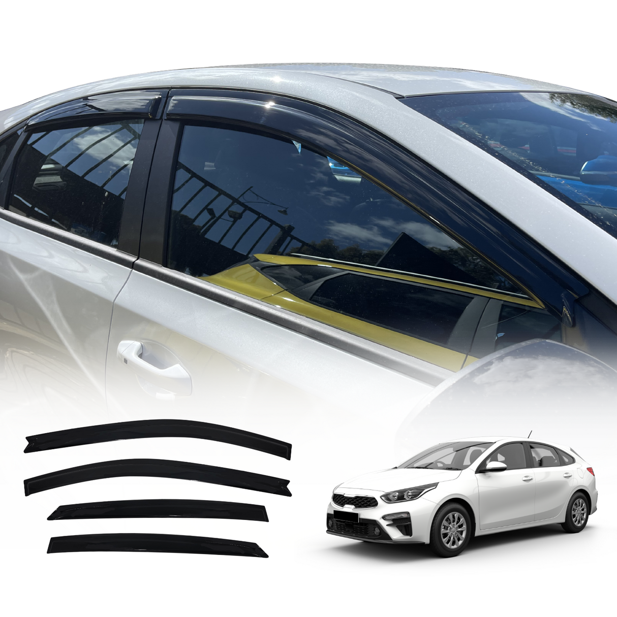 Luxury Weather Shields for KIA Cerato Hatch BD Series 2018-Onwards