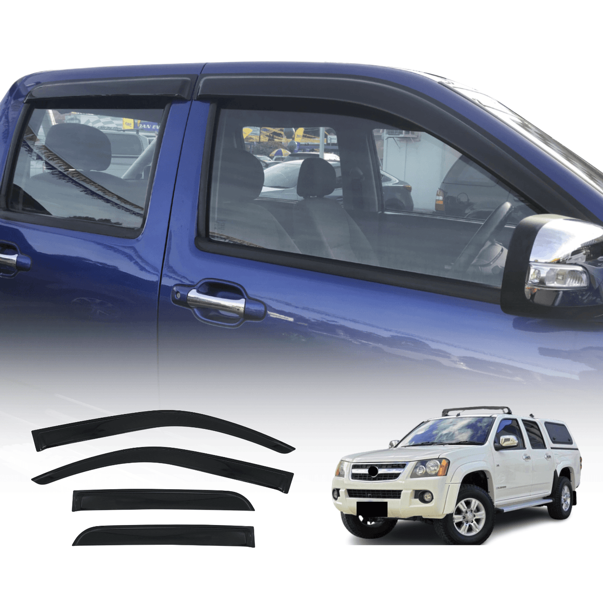 Luxury Weather Shields for Holden Colorado RC Series Dual Cab 2008-2012