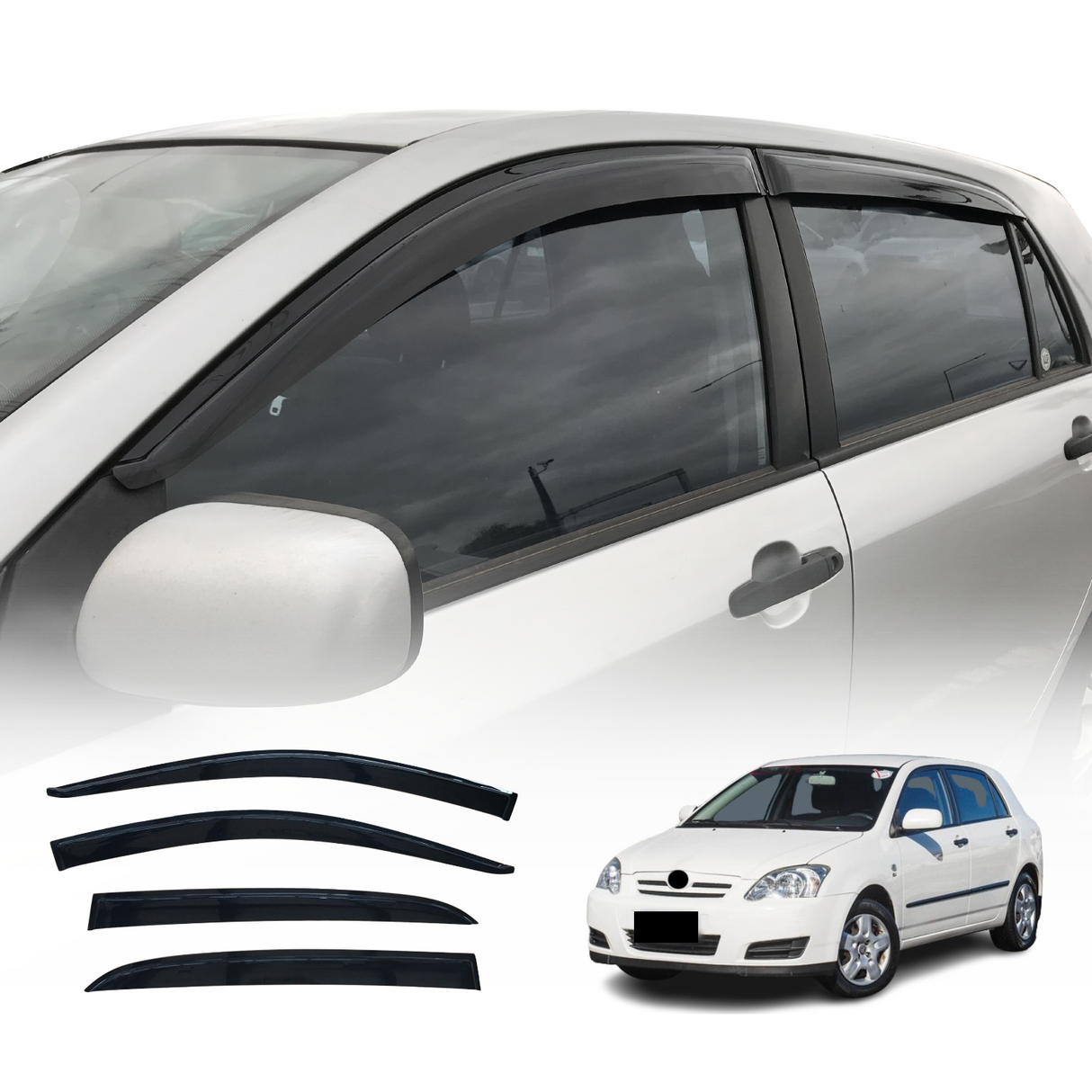 Weather Shields for Toyota Corolla Hatch 2001-2007
