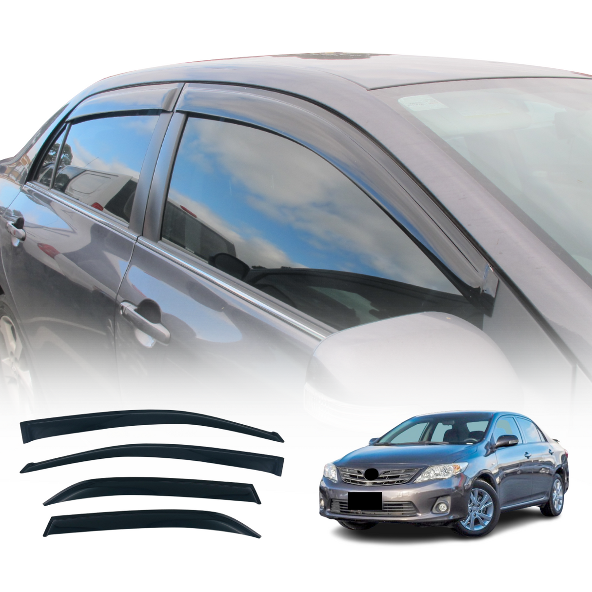 Weather Shields for Toyota Corolla Sedan 2007-2013