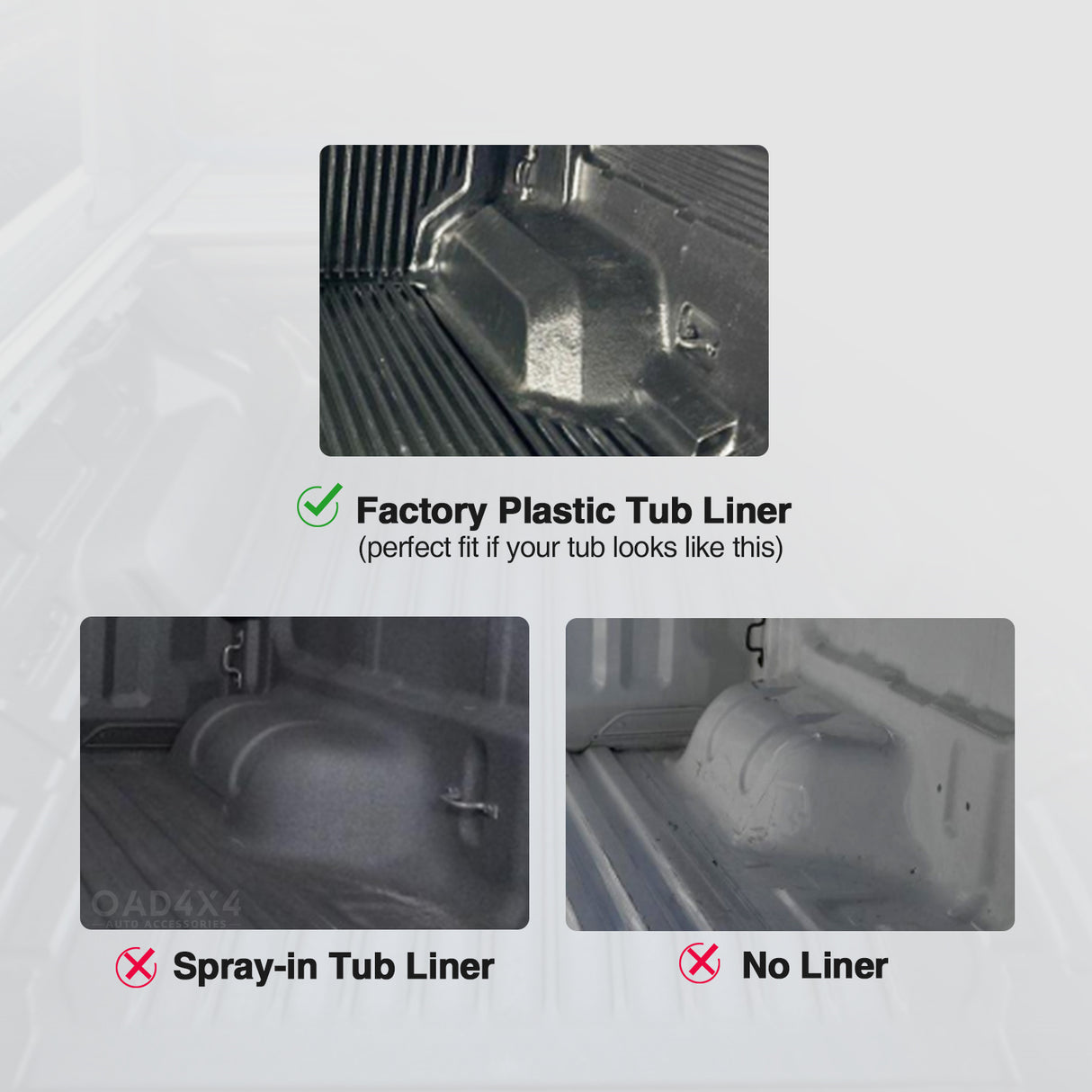 Ute Mat for Ford Ranger Dual Cab 2011-2022 with Factory Plastic Tub Liner