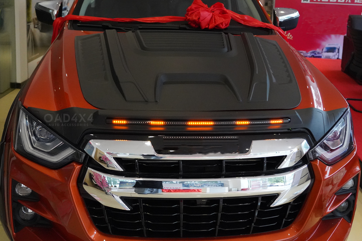 Bonnet Protector with LED Lights for ISUZU DMAX D-MAX 2020-Onwards