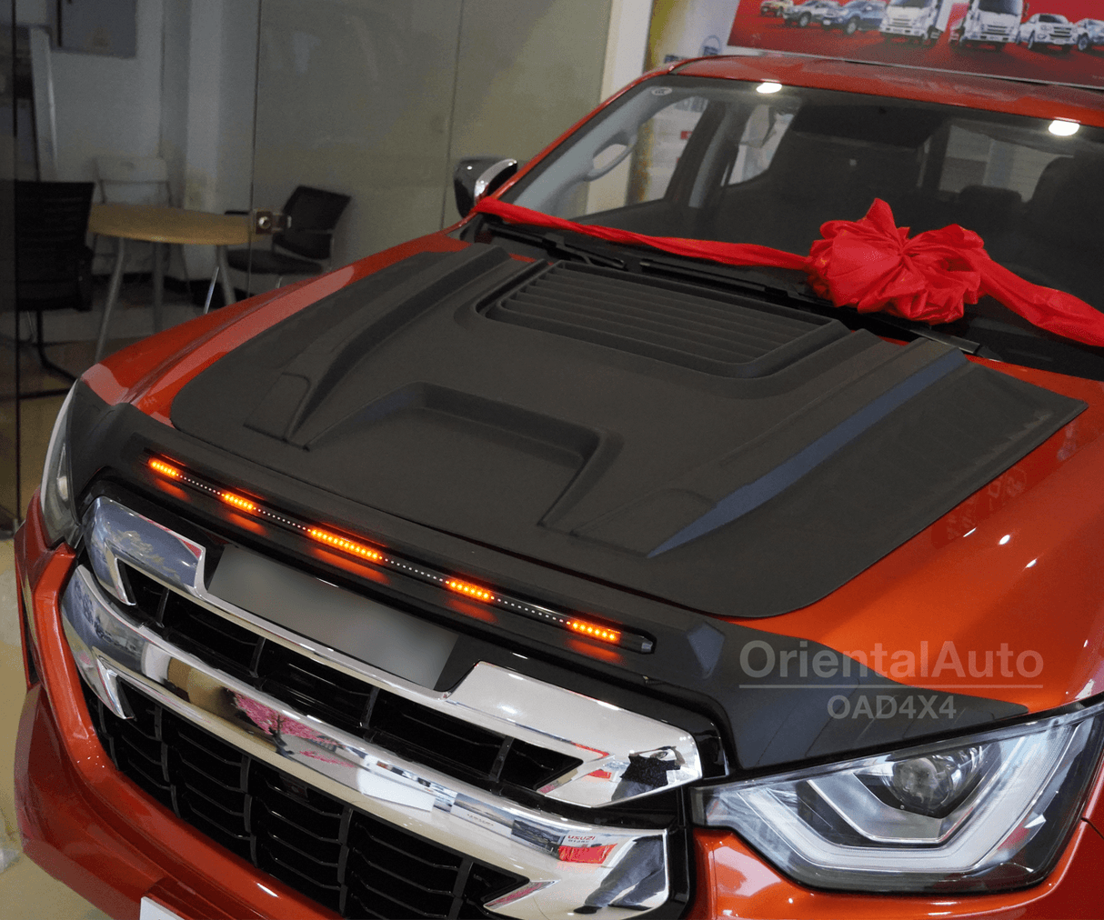 Bonnet Protector with LED Lights for ISUZU MU-X MUX 2021-Onwards