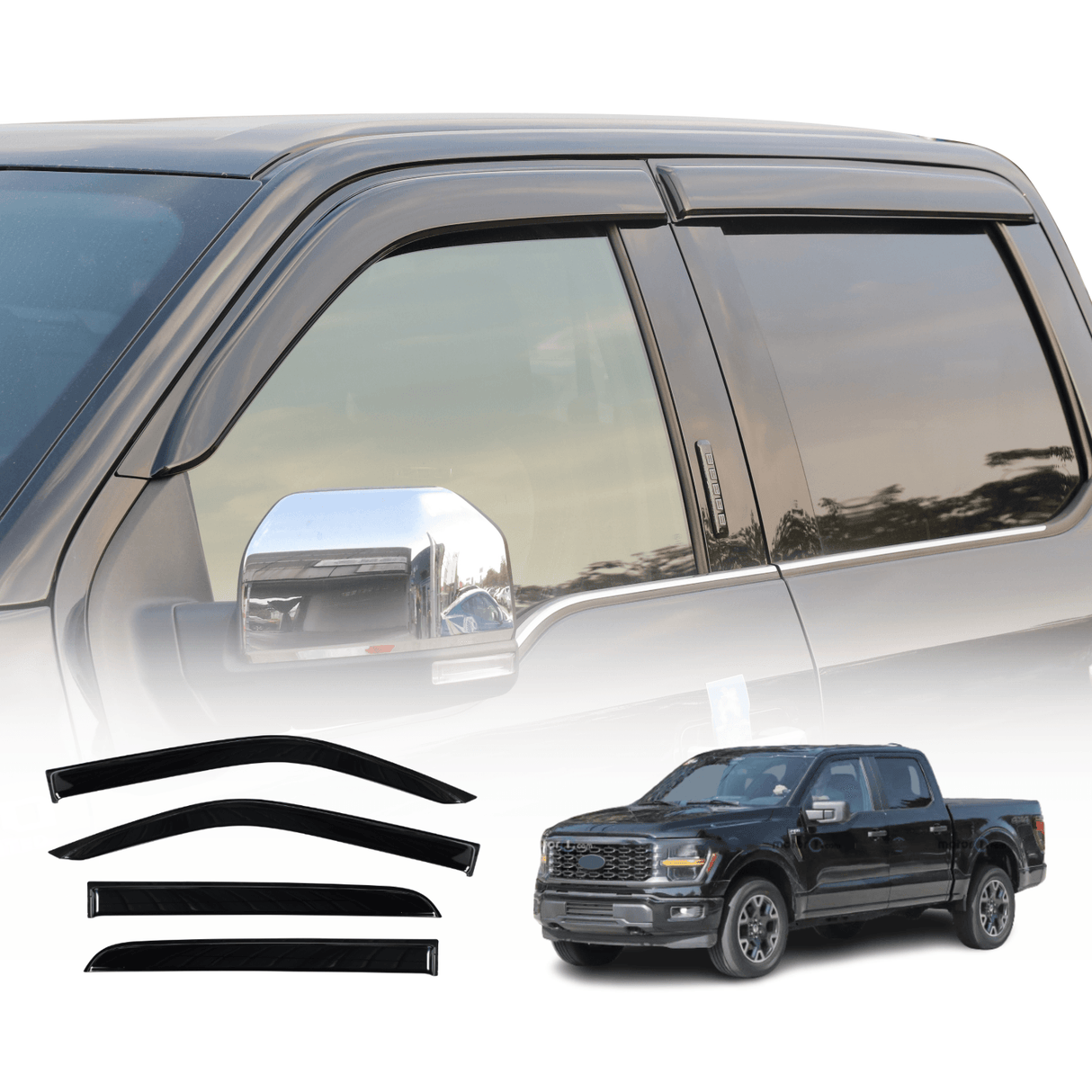 Luxury Weather Shields for Ford F-150 F150 2015-Onwards