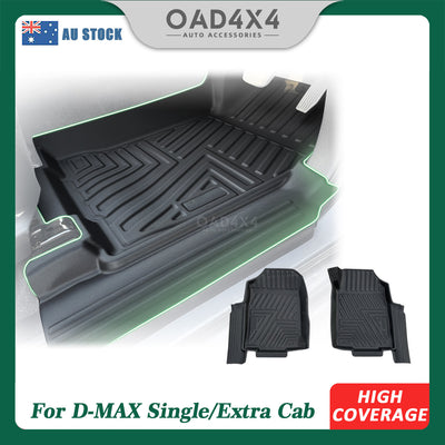 5D TPE Floor Mats fit ISUZU D-MAX Single/Extra 2012-2020 Tailored Door Sill Covered Floor Liner Car Mats for DMAX