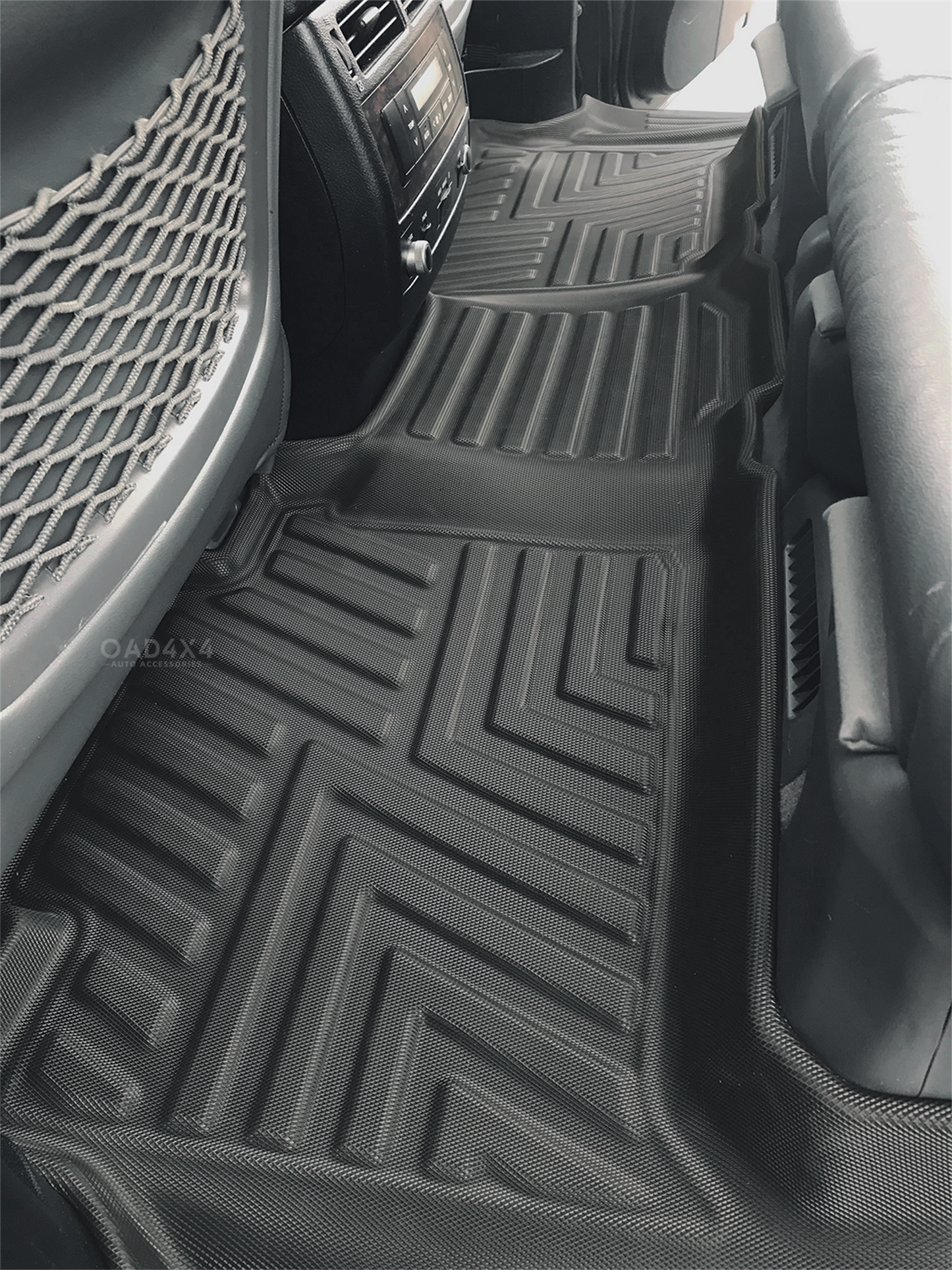 3 Rows Floor Mats for Lexus LX570 2013-2021 Tailored TPE 5D Door Sill Covered Floor Mat Liner