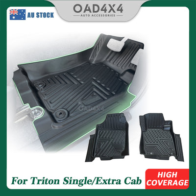 Pre-order 5D TPE Floor Mats for Mitsubishi Triton Single / Extra Cab 2006-2015 Door Sill Covered Tailored Car Mats
