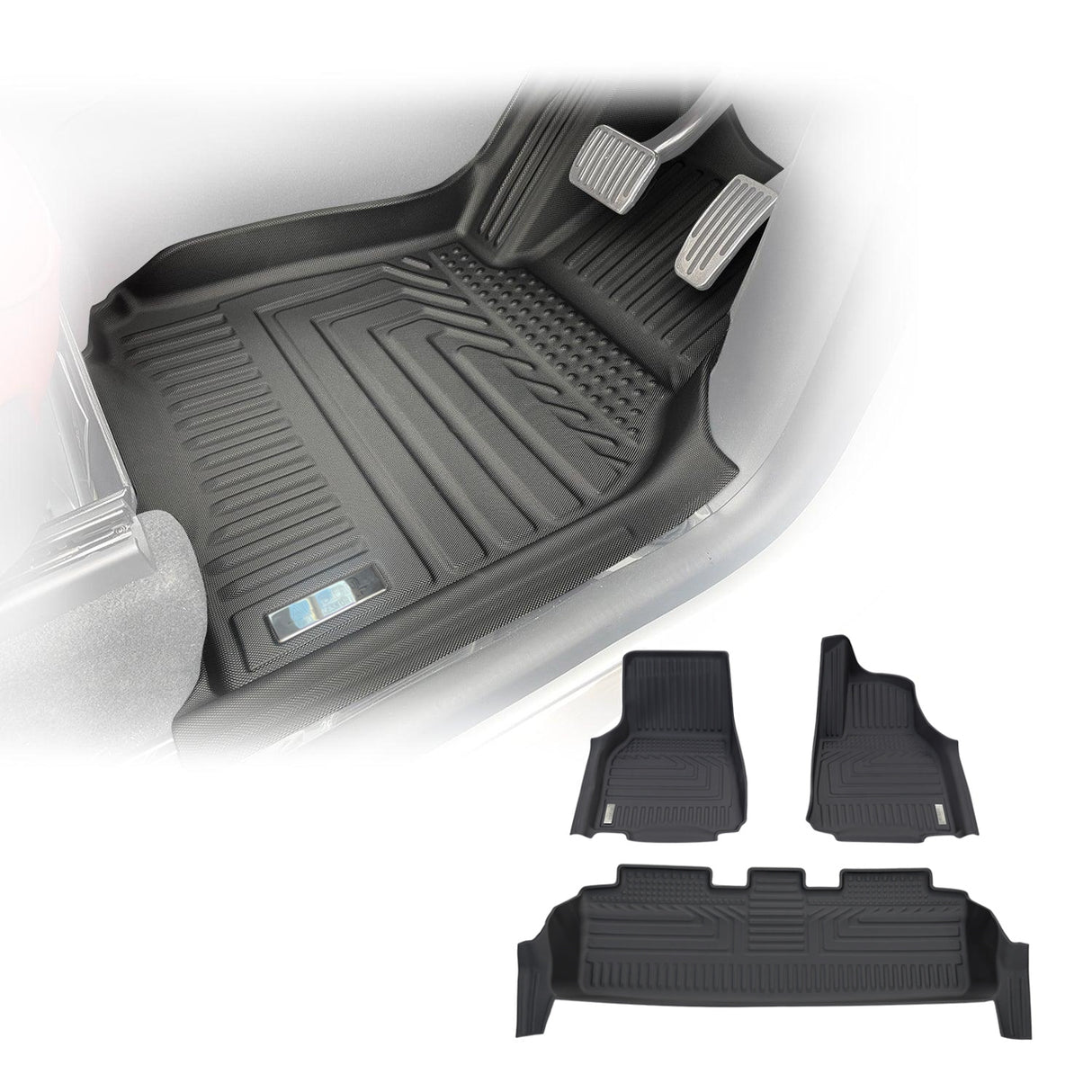 5D TPE Car Floor Mats for Tesla Model Y 2022-2025