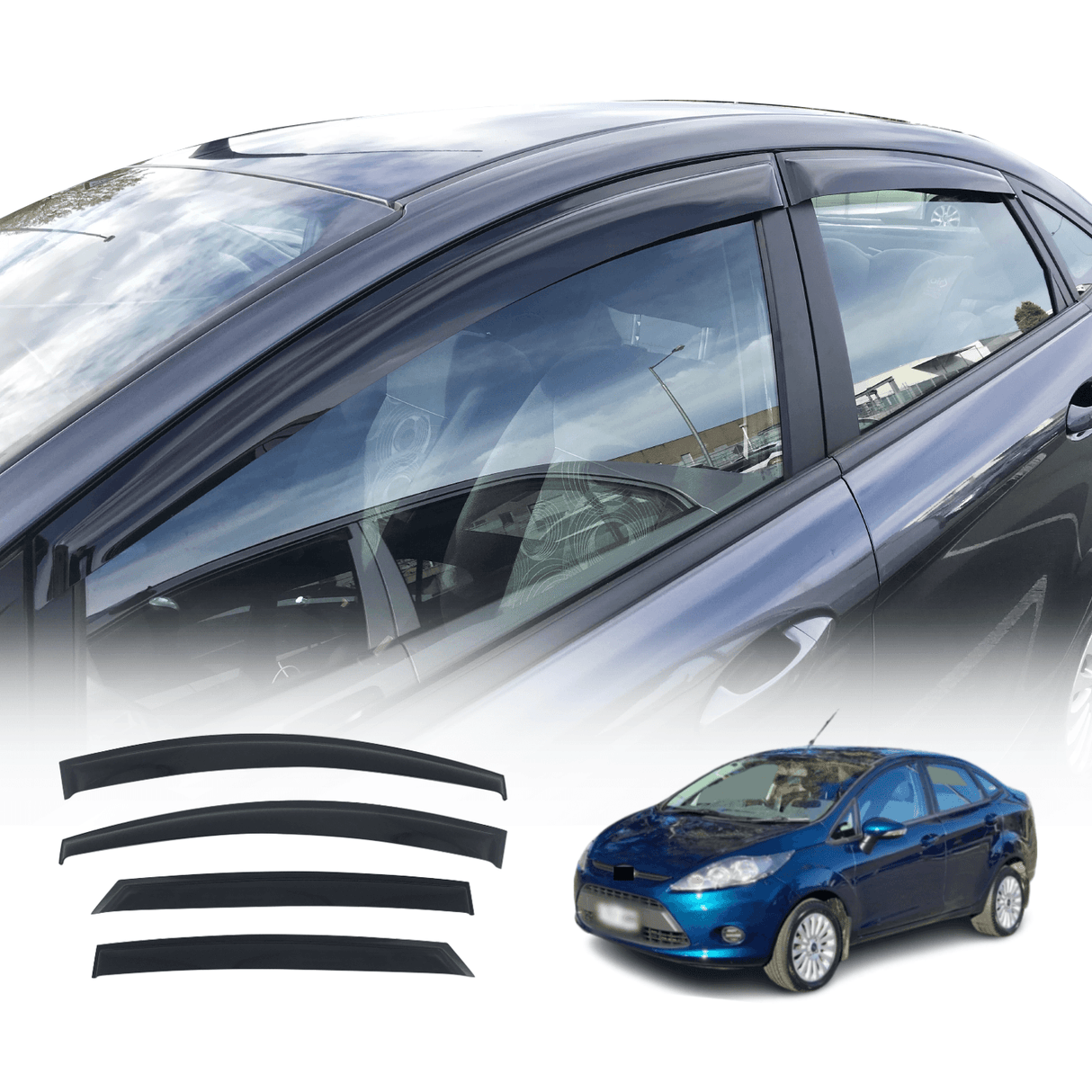Weather Shields for Ford Fiesta WT Series Sedan 2010-2019