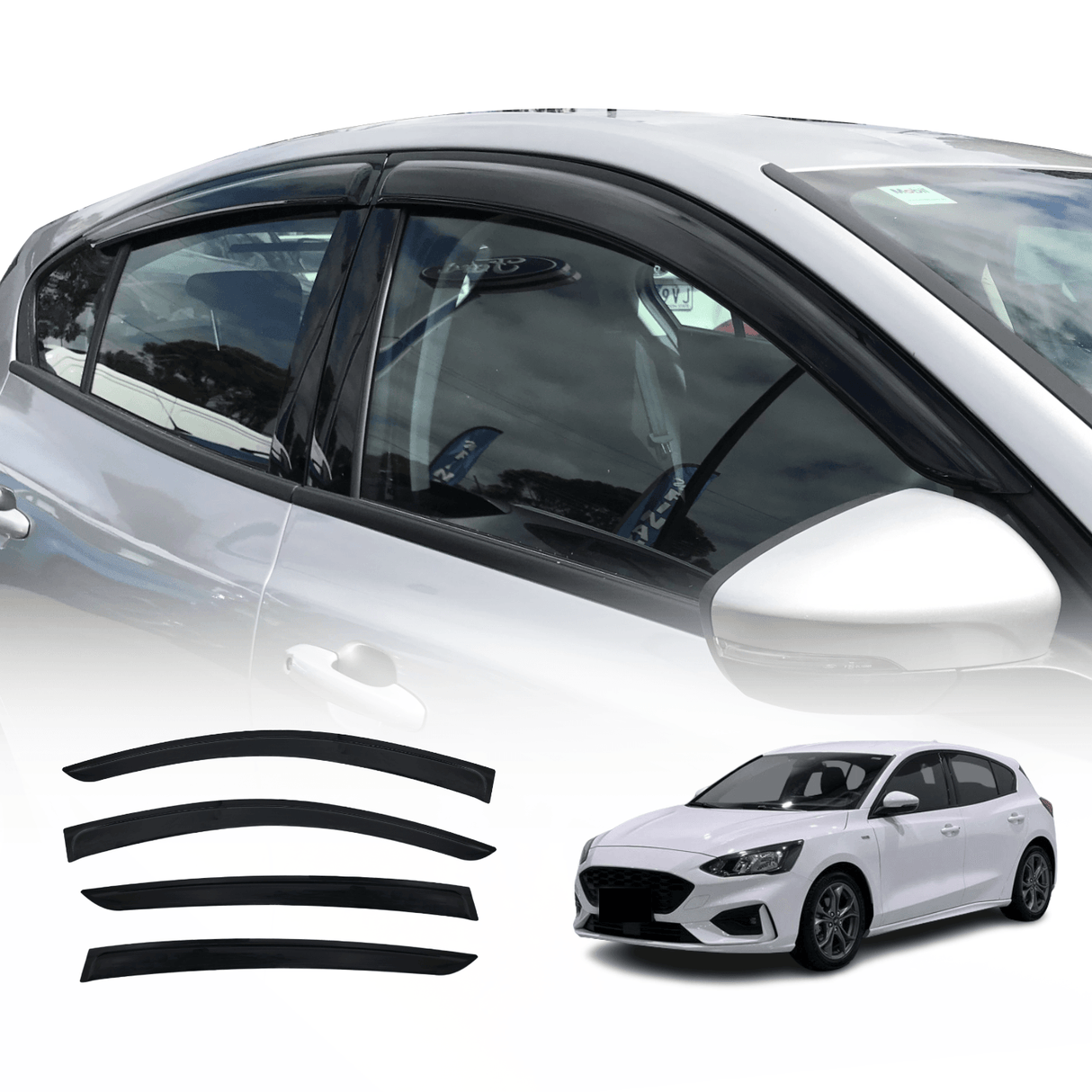 Luxury Weather Shields for Ford Focus Hatch SA Series 2018-2022