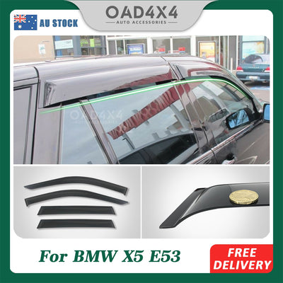 Pre-order Premium Weathershields Weather Shields Window Visor For BMW X5 E53 2000-2006