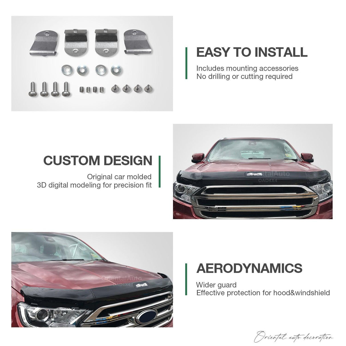 Bonnet Protector for Ford Everest UA / UA II Series 2015-2022