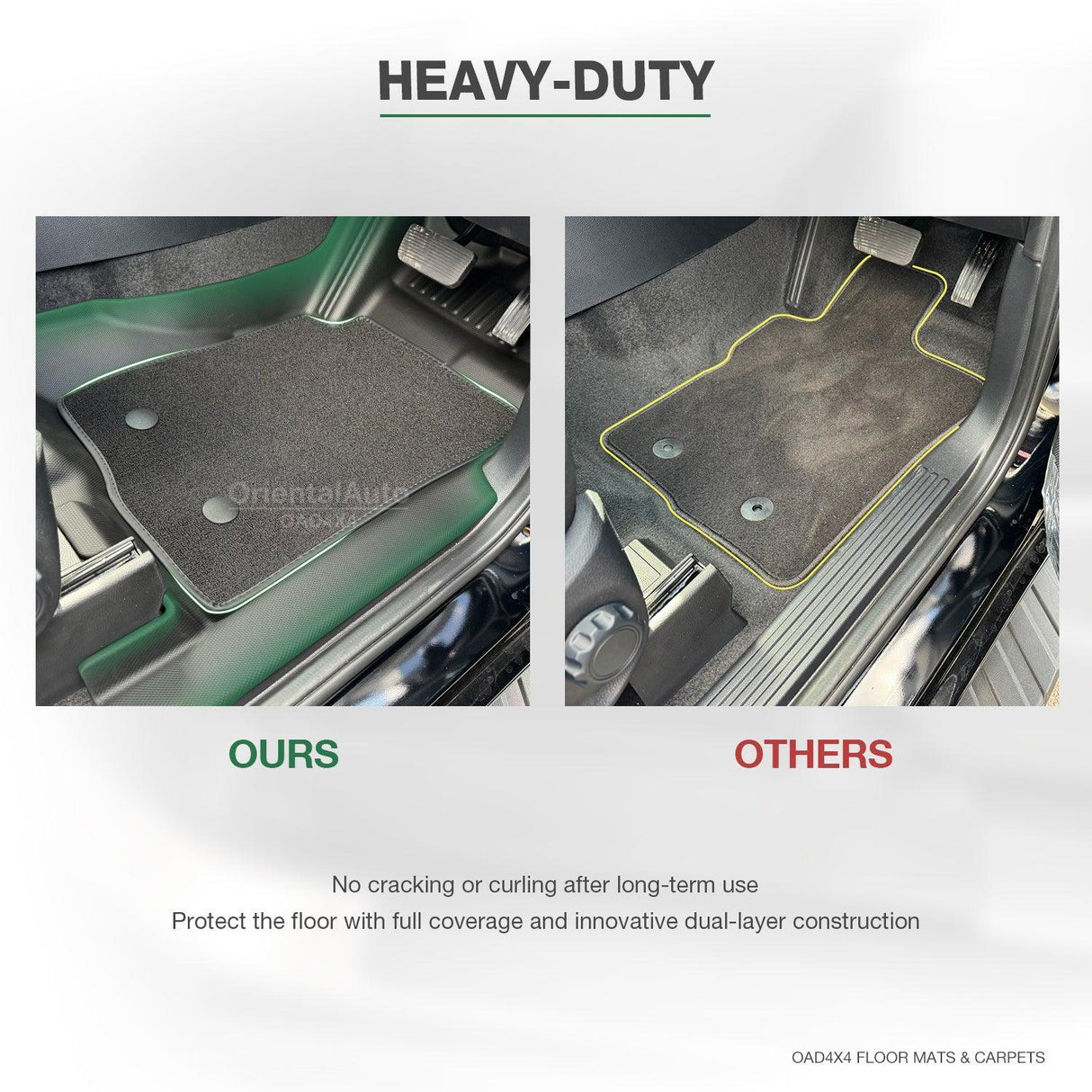 5D Double-Layer Car Floor Mats for Volkswagen Amarok NF Series 2023-Onwards