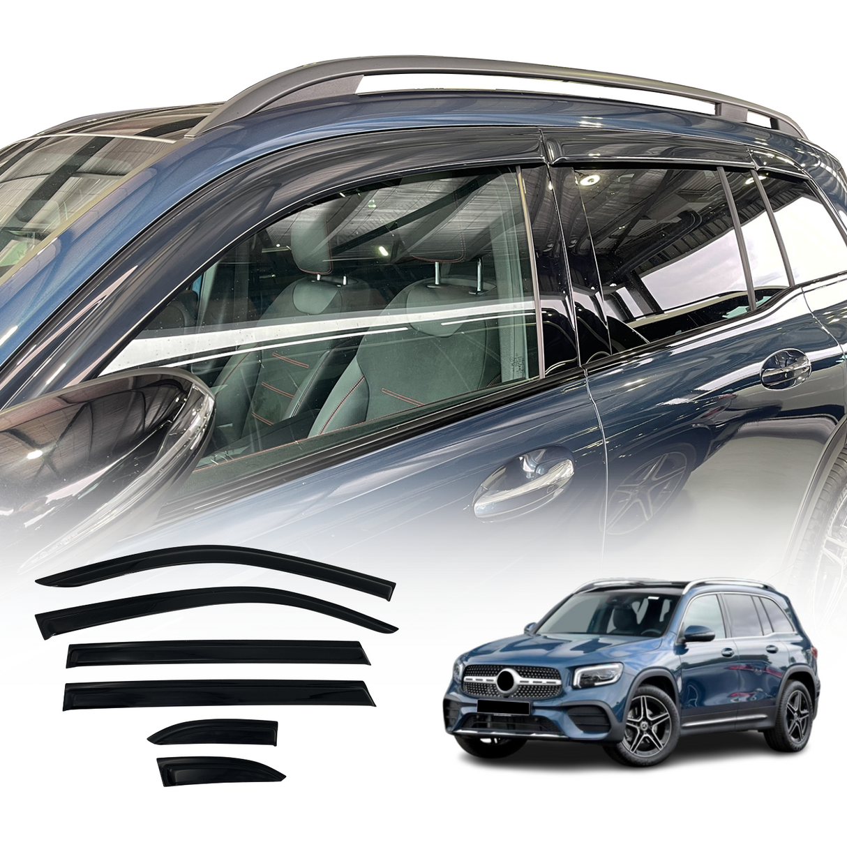 Luxury Weather Shields for Mercedes-Benz GLB Class X247 2020-Onwards 6PCS