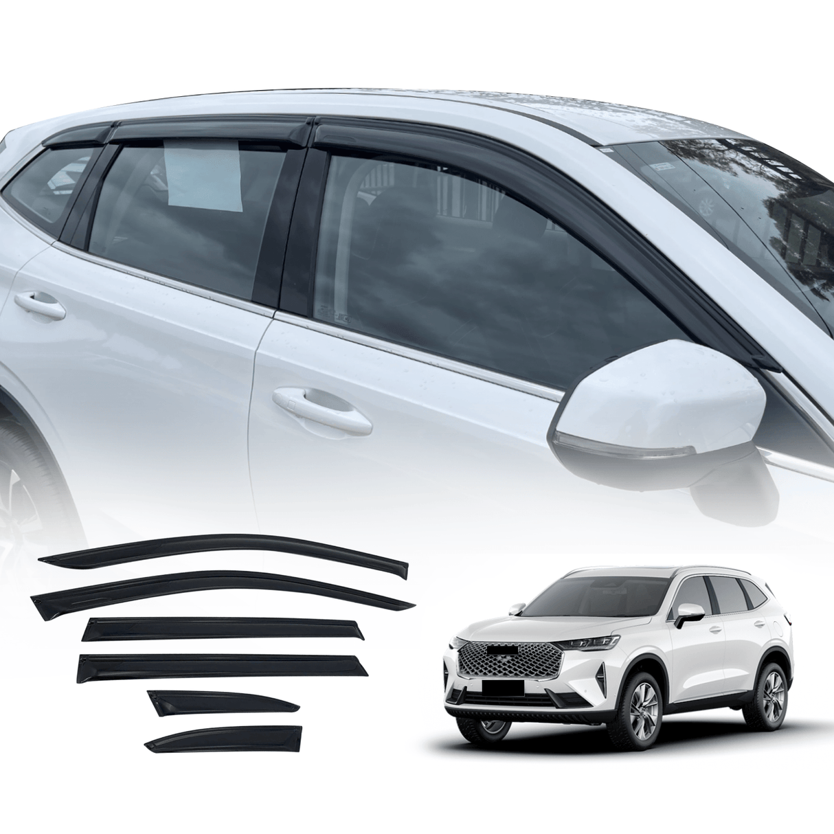 Luxury Weather Shields for Haval H6 B01 Series 2021-Onwards 6PCS