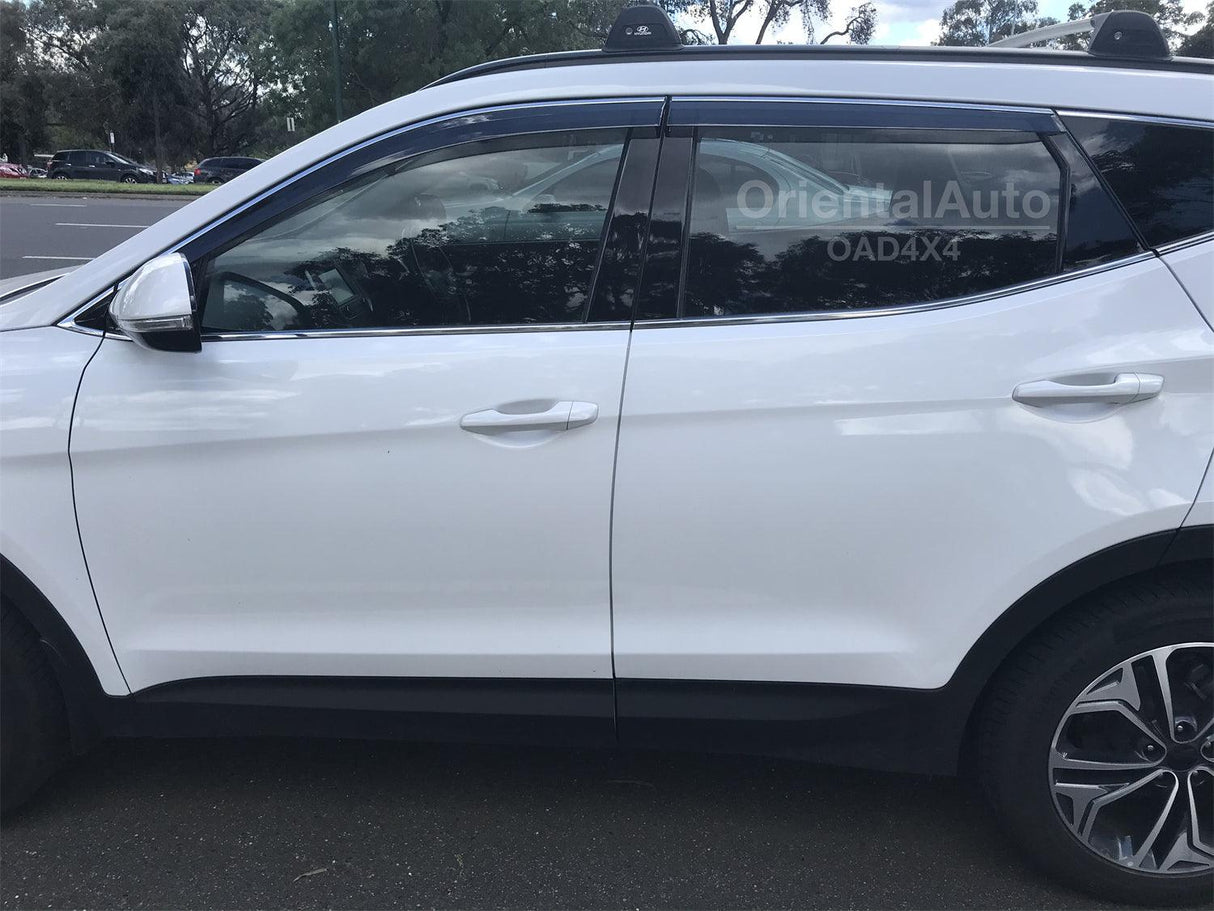 Stainless Edge Weather Shields for Hyundai Santa Fe DM Series 2012-2018