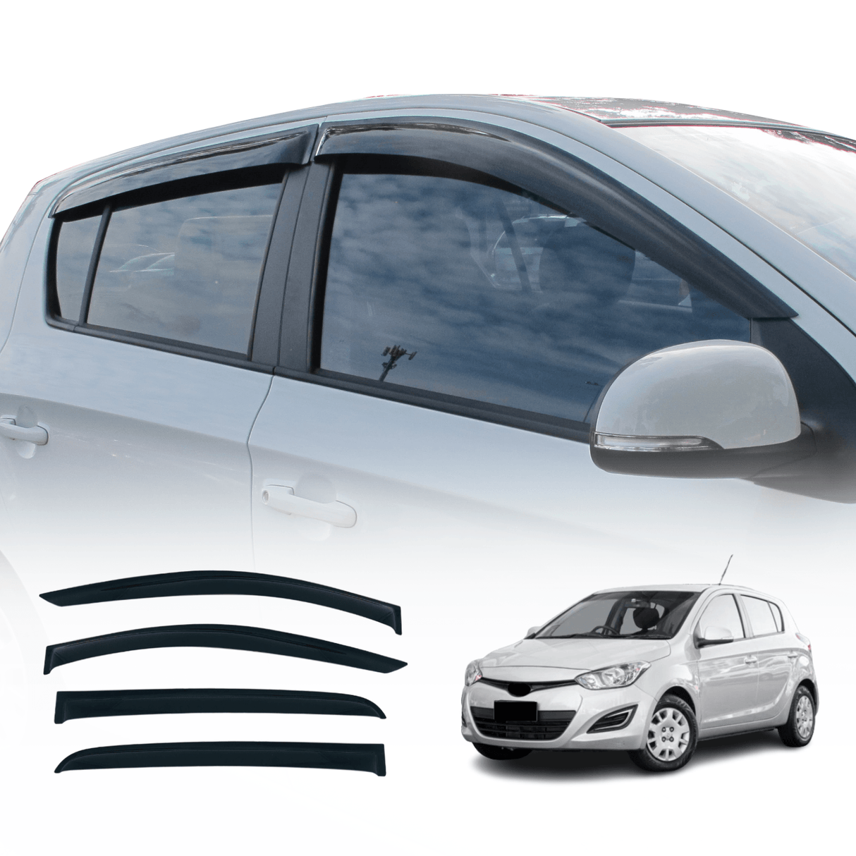 Weather Shields for Hyundai I20 Hatch PB Series 2010-2015