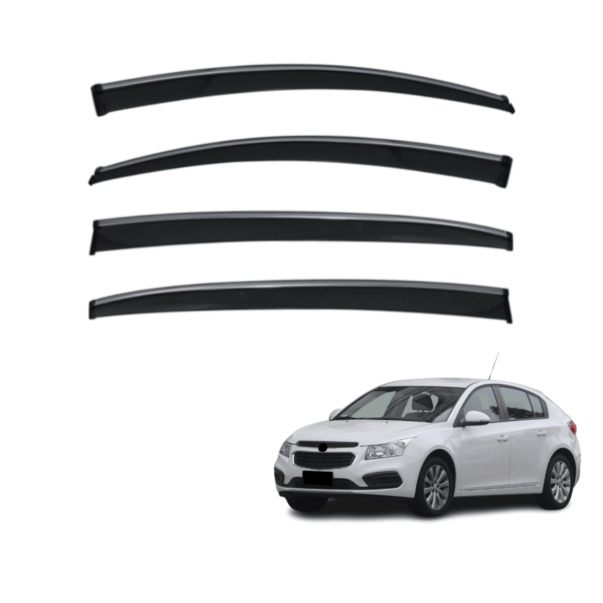 Stainless Edge Weather Shields for Holden Cruze Hatch 2011-2016