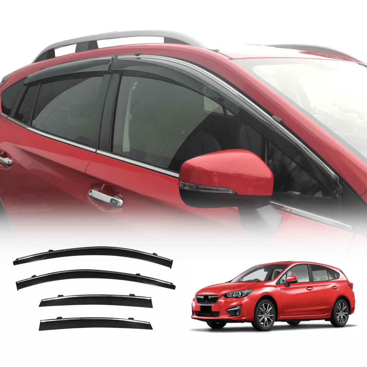 Stainless Edge Weather Shields for Subaru Impreza G5 Hatch 2016-2022