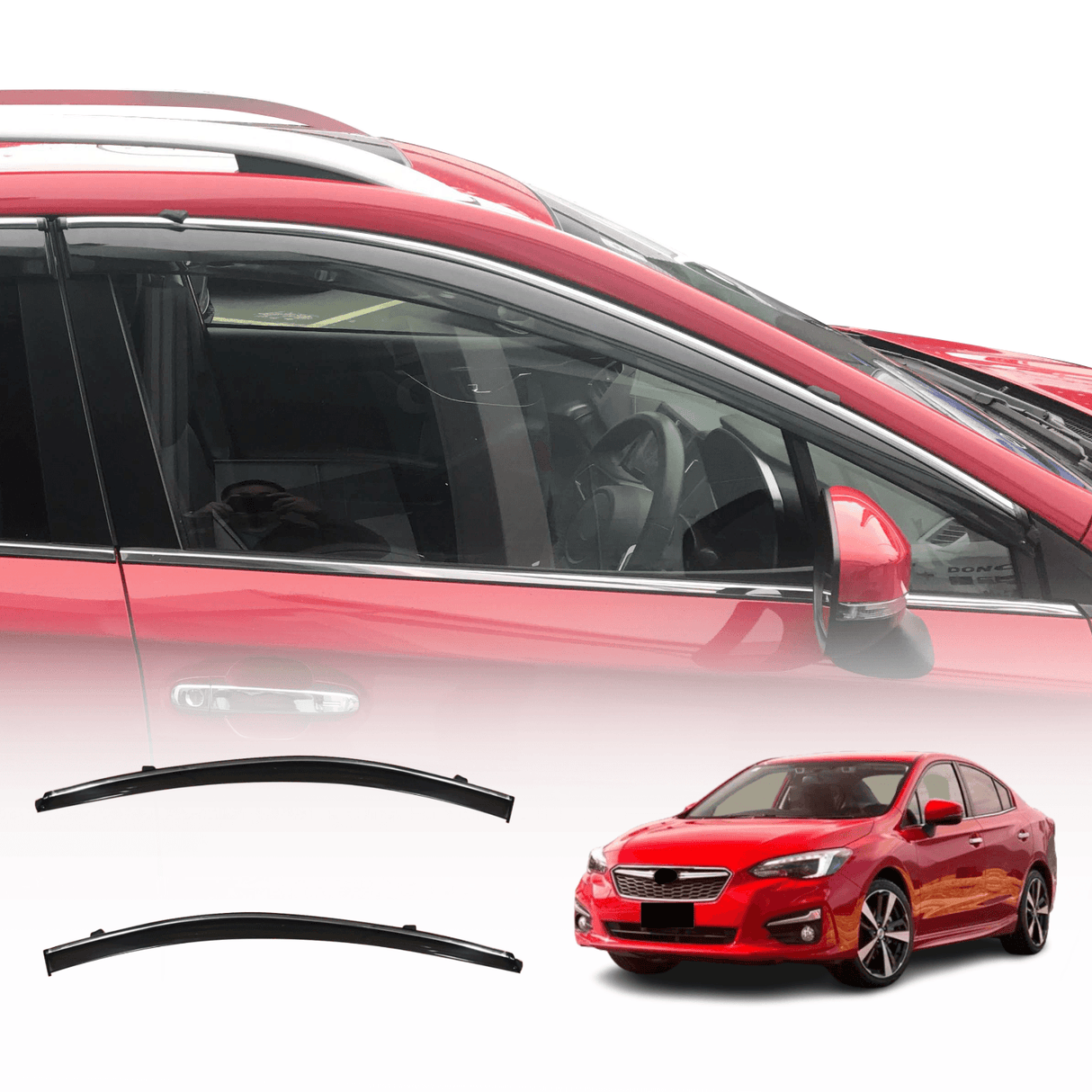Stainless Edge Weather Shields for Subaru Impreza G5 Sedan 2016-2022 2PCS