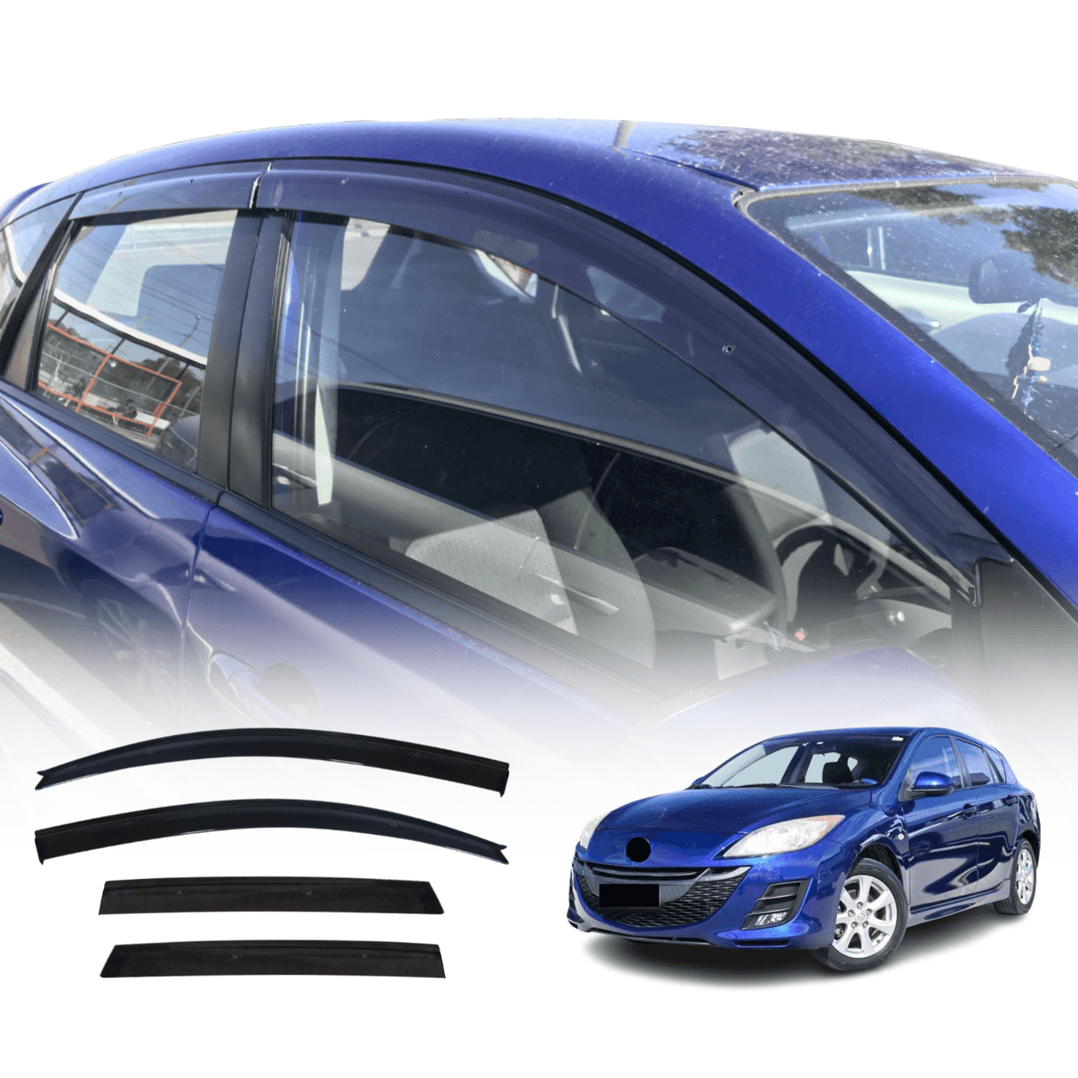 Injection Weather Shields for Mazda 3 Hatch BK Series 2004-2009