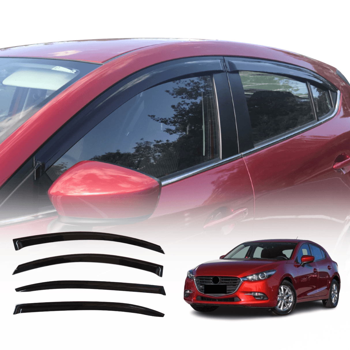 Injection Weather Shields for Mazda 3 Hatch BM BN Series 2013-2019
